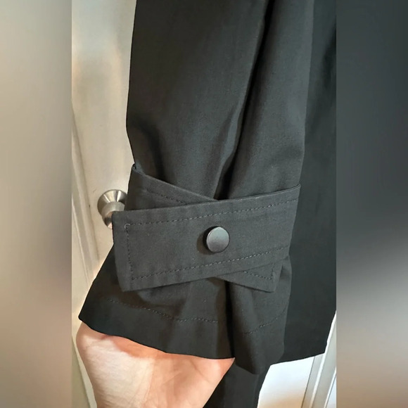 NWT Bottega Veneta Technical Coated Cotton Toile Shirt Midi Dress Off Black 38 - Picture 12 of 15